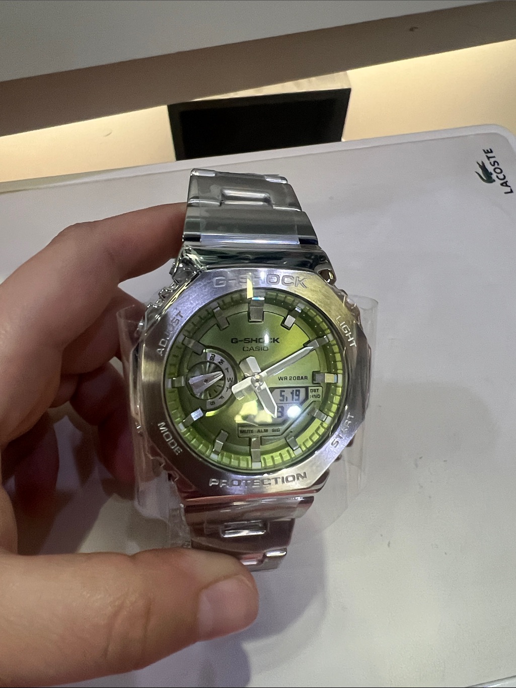 Casio G-Shock Stainless Steel Case Green Dial Men's Watch